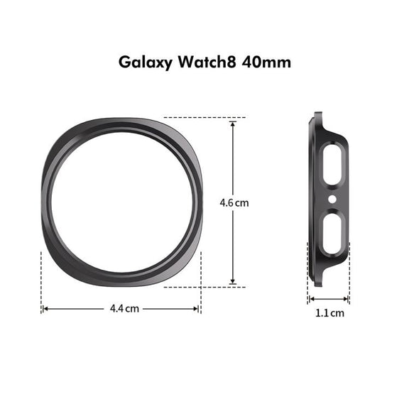 For Samsung Galaxy Watch8 40mm ENKAY Hat-Prince Full Coverage Tempered Glass Film Integrated PC Watch Case(Starlight)