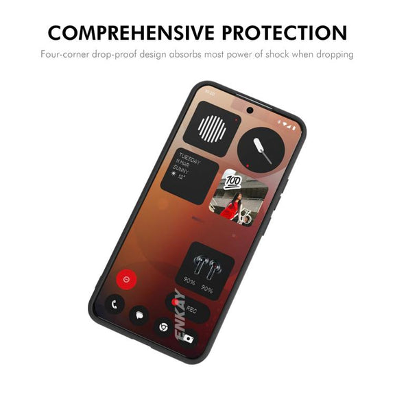 For Nothing Phone 3 ENKAY Liquid Silicone Soft Shockproof Phone Case(Black)