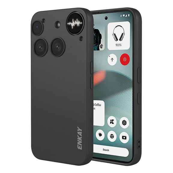 For Nothing Phone 3 ENKAY Liquid Silicone Soft Shockproof Phone Case(Black)