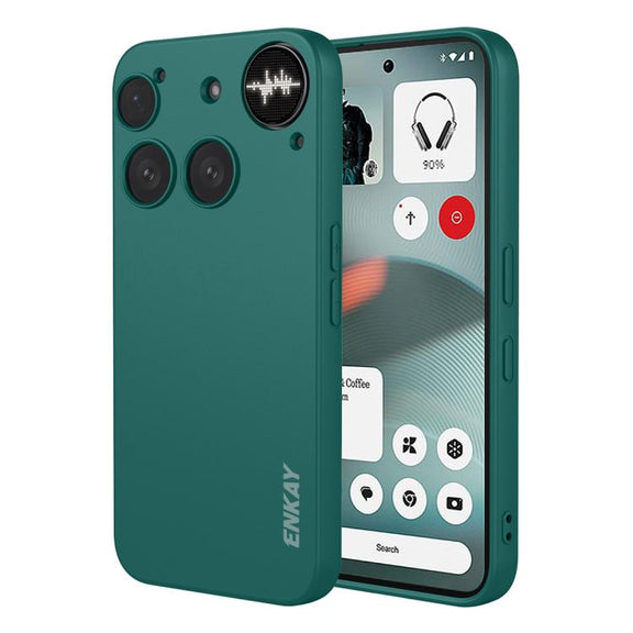 For Nothing Phone 3 ENKAY Liquid Silicone Soft Shockproof Phone Case(Dark Green)