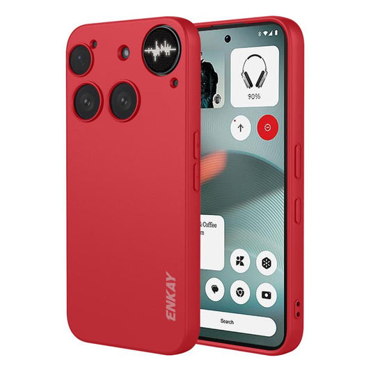 For Nothing Phone 3 ENKAY Liquid Silicone Soft Shockproof Phone Case(Red) - free shipping - PMC Jewellery - Order now!