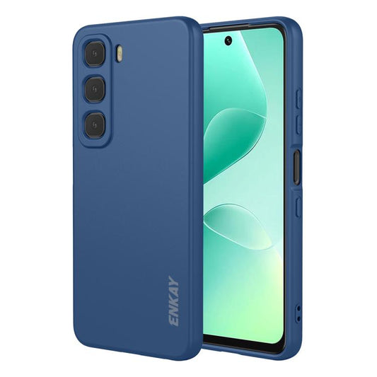 For Infinix Hot 60 / Hot 60i ENKAY Liquid Silicone Soft Shockproof Phone Case(Dark Blue) - free shipping - PMC Jewellery - Order now!