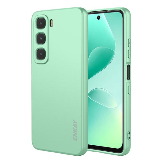 For Infinix Hot 60 / Hot 60i ENKAY Liquid Silicone Soft Shockproof Phone Case(Light Green) - free shipping - PMC Jewellery - Order now!