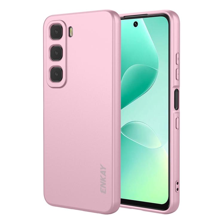 For Infinix Hot 60 / Hot 60i ENKAY Liquid Silicone Soft Shockproof Phone Case(Pink) - free shipping - PMC TechLife - Order now!