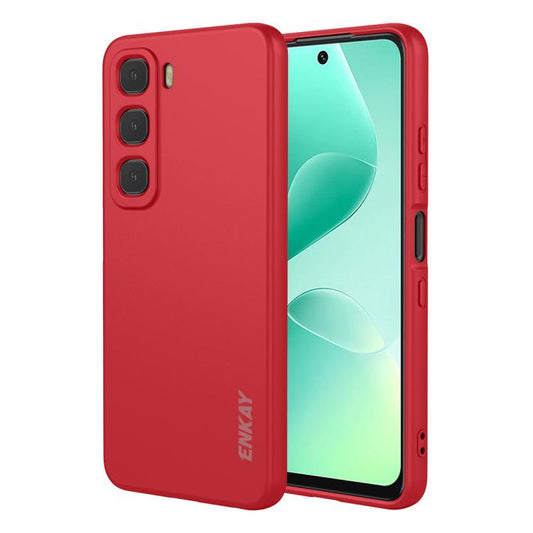 For Infinix Hot 60 / Hot 60i ENKAY Liquid Silicone Soft Shockproof Phone Case(Red) - free shipping - PMC Jewellery - Order now!