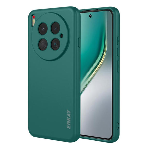 For Tecno Camon 40 Premier ENKAY Liquid Silicone Soft Shockproof Phone Case(Dark Green)
