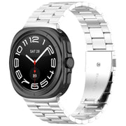 For Samsung Galaxy Watch8 / Watch8 Classic Three Beads Stainless Steel Watch Band with Removal Tool(Silver)