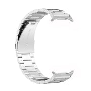 For Samsung Galaxy Watch8 / Watch8 Classic Three Beads Stainless Steel Watch Band with Removal Tool(Silver)