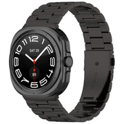 For Samsung Galaxy Watch8 / Watch8 Classic Three Beads Stainless Steel Watch Band with Removal Tool(Black)