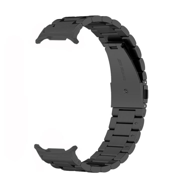 For Samsung Galaxy Watch8 / Watch8 Classic Three Beads Stainless Steel Watch Band with Removal Tool(Black)