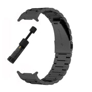 For Samsung Galaxy Watch8 / Watch8 Classic Three Beads Stainless Steel Watch Band with Removal Tool(Black)