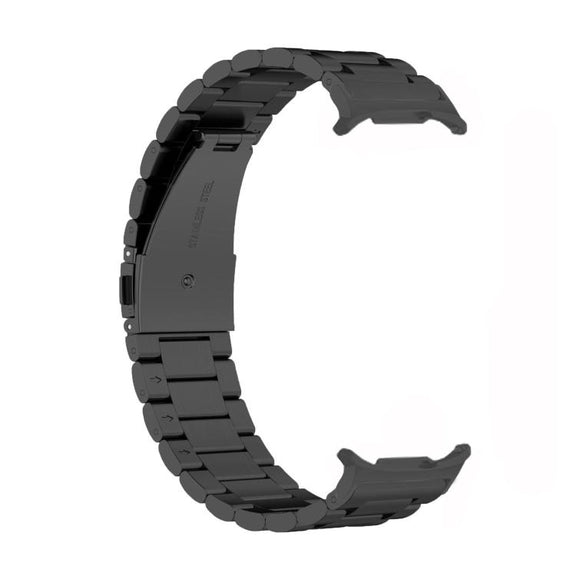 For Samsung Galaxy Watch8 / Watch8 Classic Three Beads Stainless Steel Watch Band with Removal Tool(Black)