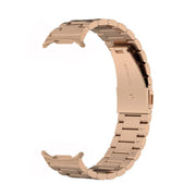 For Samsung Galaxy Watch8 / Watch8 Classic Three Beads Stainless Steel Watch Band with Removal Tool(Rose Gold)