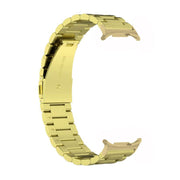 For Samsung Galaxy Watch8 / Watch8 Classic Three Beads Stainless Steel Watch Band with Removal Tool(Gold)