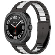 For Samsung Galaxy Watch8 / Watch8 Classic Three Beads Stainless Steel Watch Band with Removal Tool(Black Silver) - free shipping - PMC TechLife - Order now!