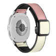 For Samsung Galaxy Watch8 / Watch8 Classic Square Magnetic Buckle Leather Skin Silicone Watch Band(Pink White) - free shipping - PMC TechLife - Order now!