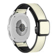 For Samsung Galaxy Watch8 / Watch8 Classic Square Magnetic Buckle Leather Skin Silicone Watch Band(Beige) - free shipping - PMC TechLife - Order now!