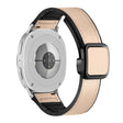 For Samsung Galaxy Watch8 / Watch8 Classic Square Magnetic Buckle Leather Skin Silicone Watch Band(Apricot) - free shipping - PMC TechLife - Order now!
