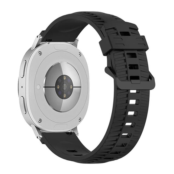 For Samsung Galaxy Watch8 / Watch8 Classic Tire Texture Silicone Watch Band(Black)