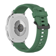 For Samsung Galaxy Watch8 / Watch8 Classic Tire Texture Silicone Watch Band(Army Green)