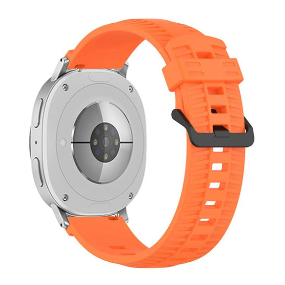 For Samsung Galaxy Watch8 / Watch8 Classic Tire Texture Silicone Watch Band(Orange)