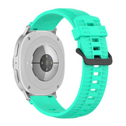 For Samsung Galaxy Watch8 / Watch8 Classic Tire Texture Silicone Watch Band(Teal Blue)