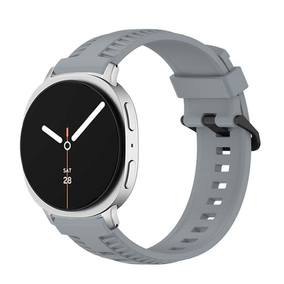 For Samsung Galaxy Watch8 / Watch8 Classic Tire Texture Silicone Watch Band(Gray)