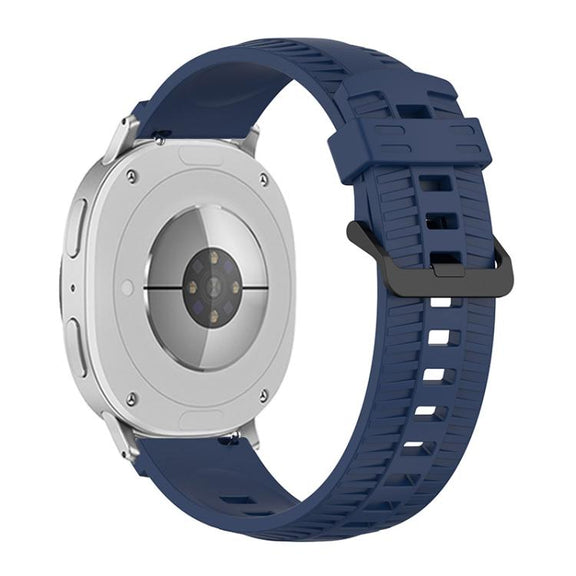 For Samsung Galaxy Watch8 / Watch8 Classic Tire Texture Silicone Watch Band(Navy Blue)