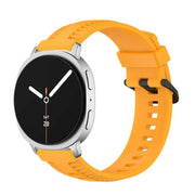 For Samsung Galaxy Watch8 / Watch8 Classic Tire Texture Silicone Watch Band(Amber Yellow)