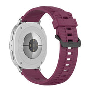 For Samsung Galaxy Watch8 / Watch8 Classic Tire Texture Silicone Watch Band(Wine Red)