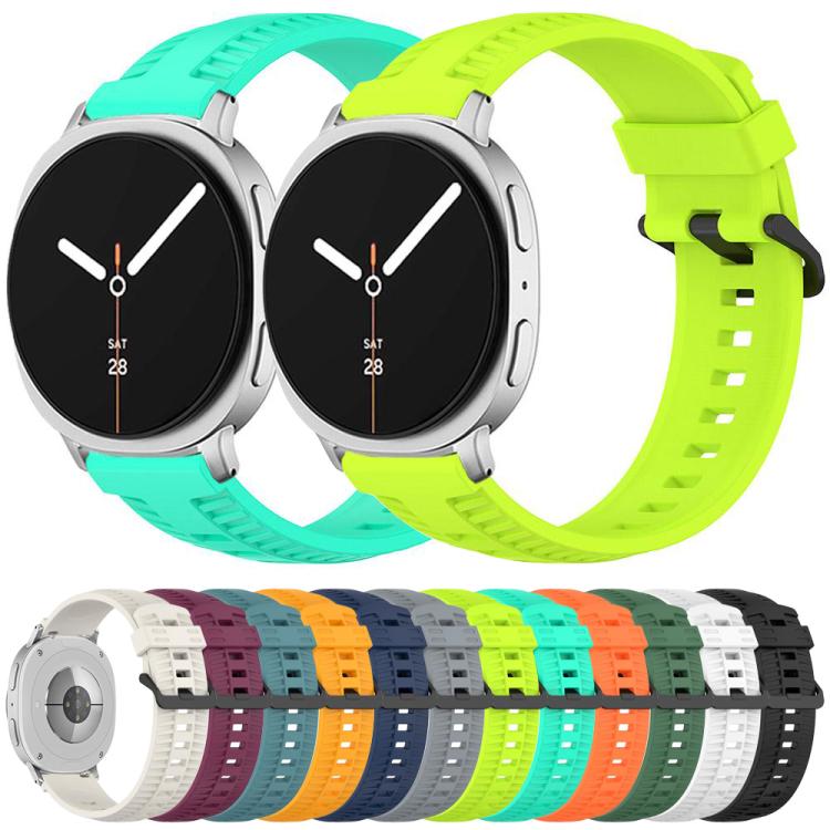 For Samsung Galaxy Watch8 / Watch8 Classic Tire Texture Silicone Watch Band(Black)