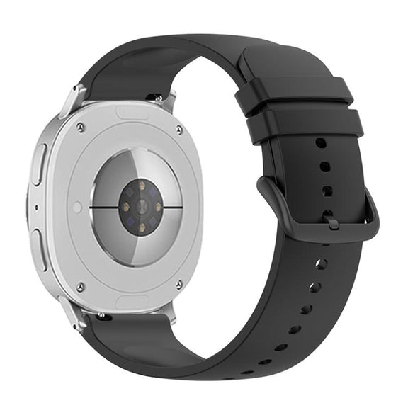 For Samsung Galaxy Watch8 / Watch8 Classic Round Tail Silicone Watch Band(Black)