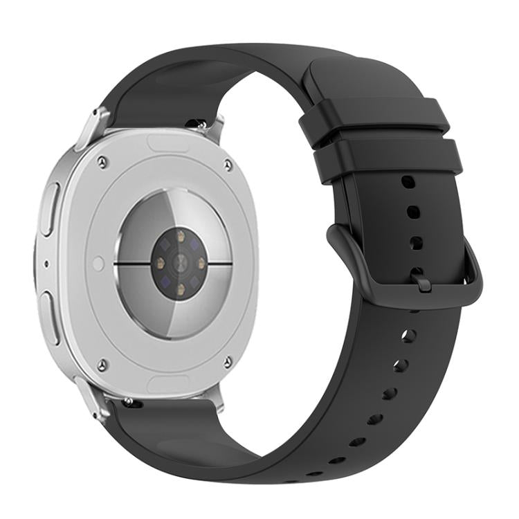 For Samsung Galaxy Watch8 / Watch8 Classic Round Tail Silicone Watch Band(Black)