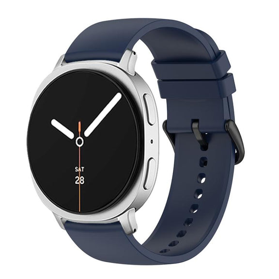 For Samsung Galaxy Watch8 / Watch8 Classic Round Tail Silicone Watch Band(Midnight Blue)