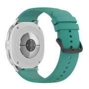 For Samsung Galaxy Watch8 / Watch8 Classic Round Tail Silicone Watch Band(Pine Green)