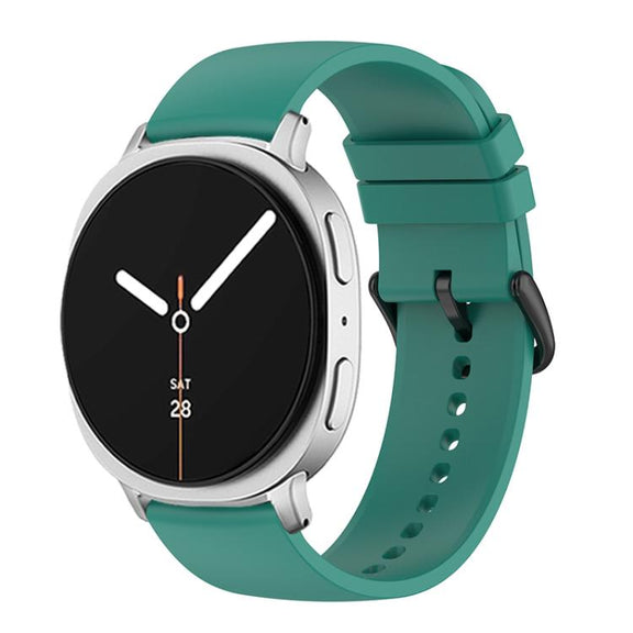 For Samsung Galaxy Watch8 / Watch8 Classic Round Tail Silicone Watch Band(Pine Green)