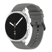 For Samsung Galaxy Watch8 / Watch8 Classic Round Tail Silicone Watch Band(Dark Gray)