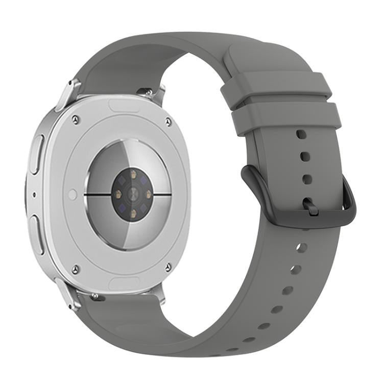 For Samsung Galaxy Watch8 / Watch8 Classic Round Tail Silicone Watch Band(Dark Gray)