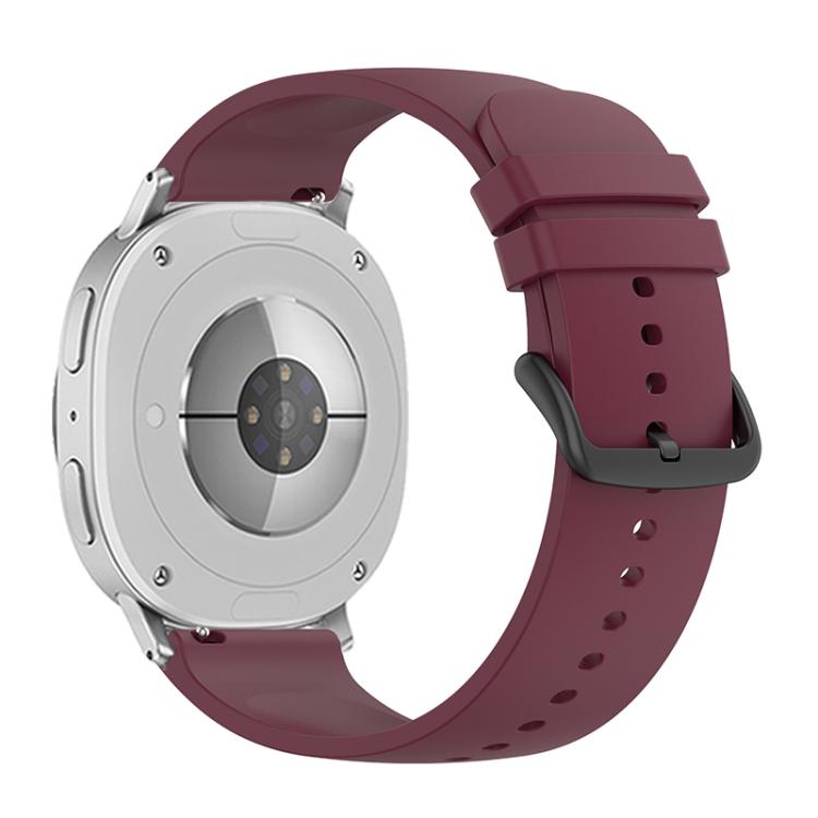 For Samsung Galaxy Watch8 / Watch8 Classic Round Tail Silicone Watch Band(Wine Red)