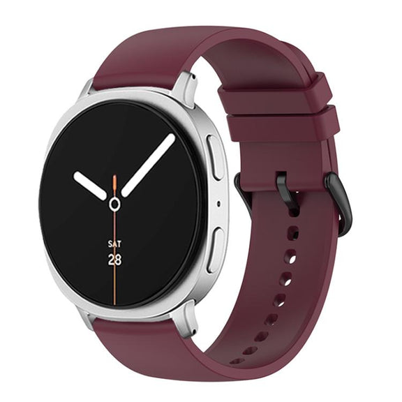 For Samsung Galaxy Watch8 / Watch8 Classic Round Tail Silicone Watch Band(Wine Red)