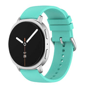 For Samsung Galaxy Watch8 / Watch8 Classic Round Tail Silicone Watch Band(Lake Blue)