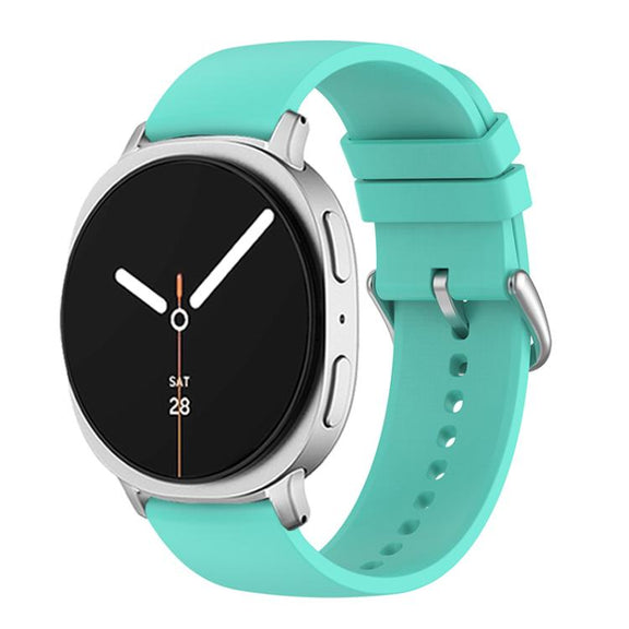 For Samsung Galaxy Watch8 / Watch8 Classic Round Tail Silicone Watch Band(Lake Blue)