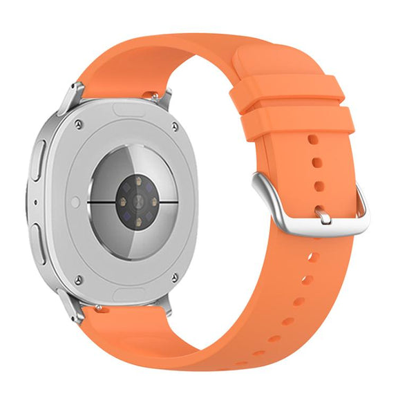 For Samsung Galaxy Watch8 / Watch8 Classic Round Tail Silicone Watch Band(Orange)