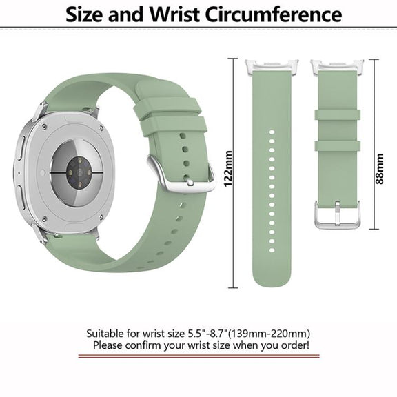 For Samsung Galaxy Watch8 / Watch8 Classic Round Tail Silicone Watch Band(Dark Gray)