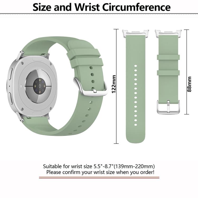 For Samsung Galaxy Watch8 / Watch8 Classic Round Tail Silicone Watch Band(Dark Gray)