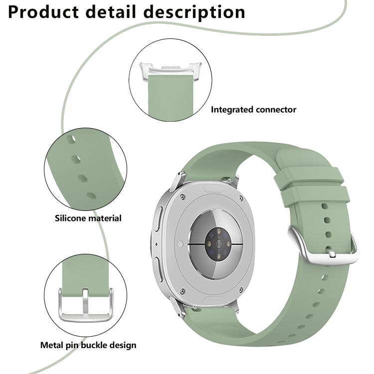 For Samsung Galaxy Watch8 / Watch8 Classic Round Tail Silicone Watch Band(Dark Gray)