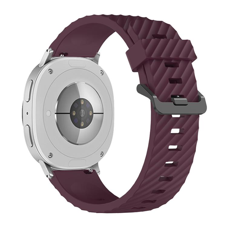For Samsung Galaxy Watch8 / Watch8 Classic Black Buckle Spruce Silicone Watch Band(Wine Red)