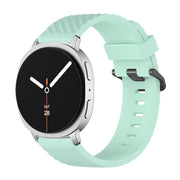 For Samsung Galaxy Watch8 / Watch8 Classic Black Buckle Spruce Silicone Watch Band(Teal Blue)