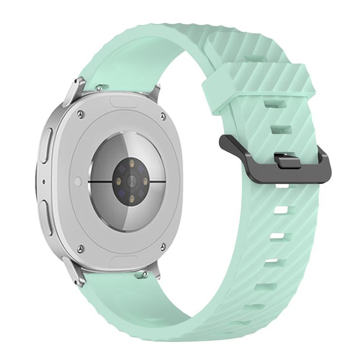 For Samsung Galaxy Watch8 / Watch8 Classic Black Buckle Spruce Silicone Watch Band(Teal Blue)