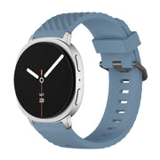For Samsung Galaxy Watch8 / Watch8 Classic Black Buckle Spruce Silicone Watch Band(Rock Green)